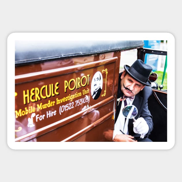 Hercule Poirot Murder Investigation Unit Sticker by tommysphotos